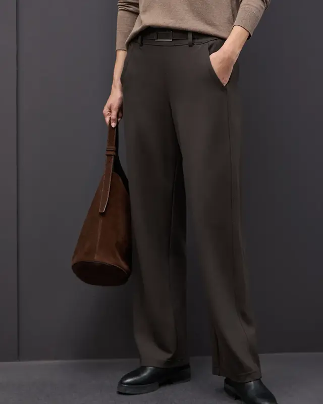 Street One Straight Leg Pants - Darkest Brown