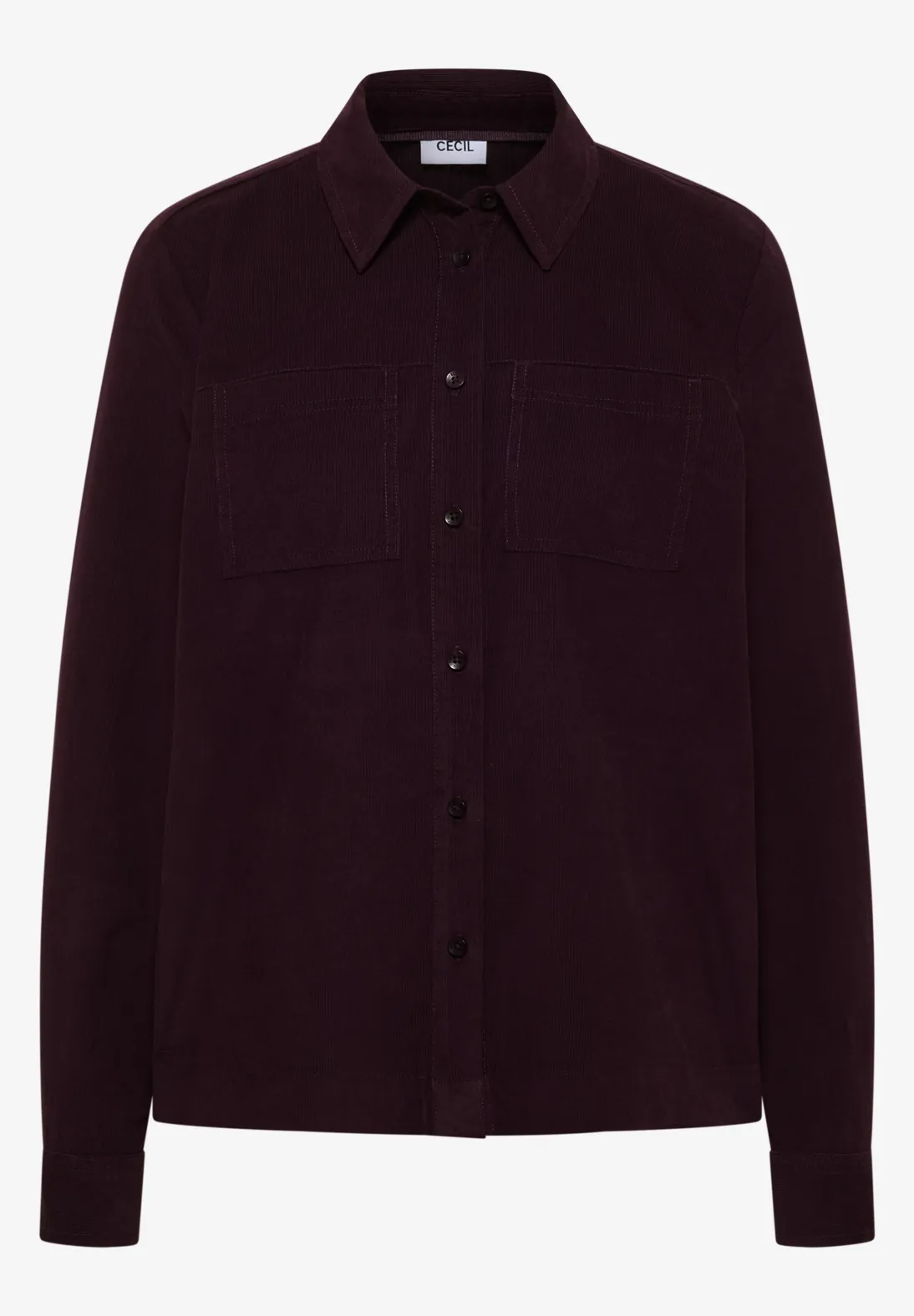 Cecil Corduroy Blouse - Eggplant Red