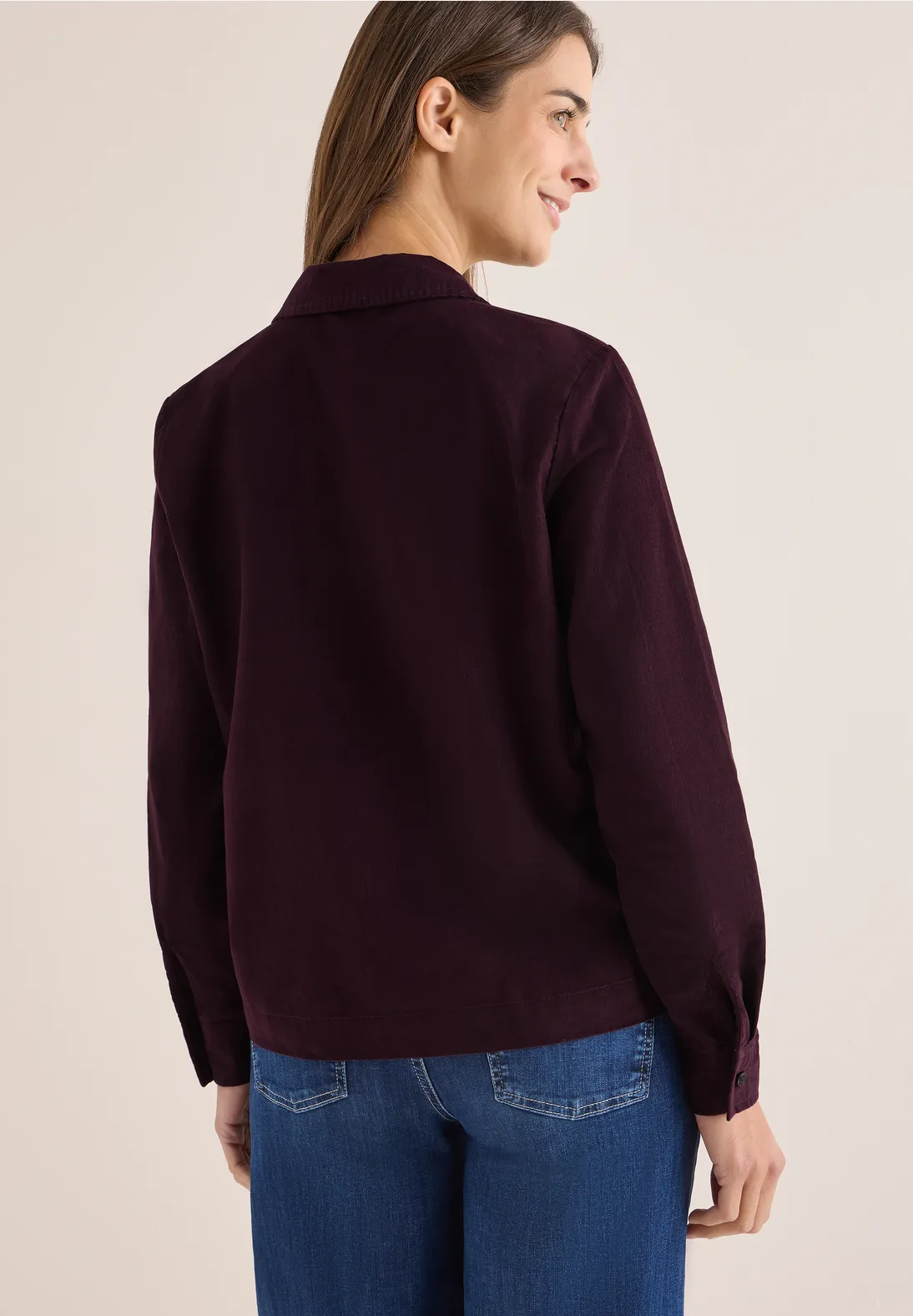 Cecil Corduroy Blouse - Eggplant Red
