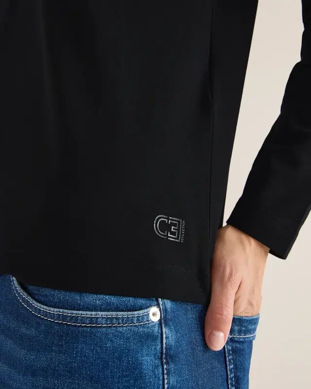 Cecil Basic Shirt mit Raffung - Black