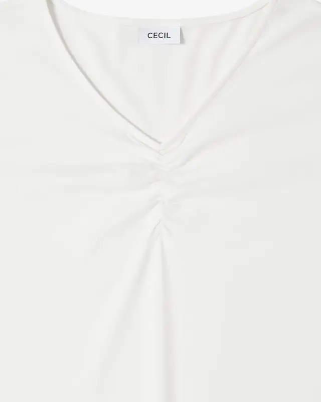 Cecil Basic Shirt with Pleats - Vanilla White