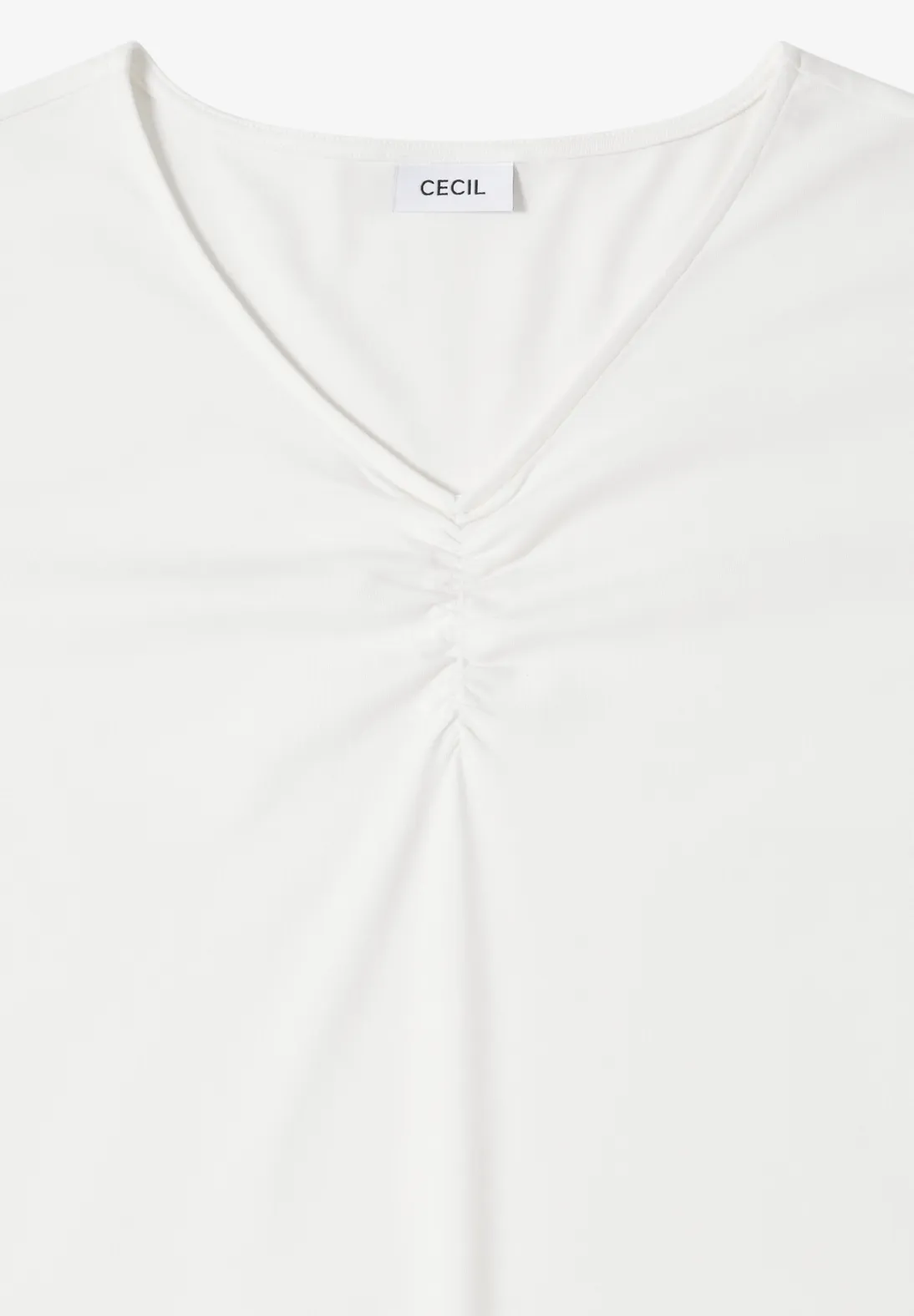 Cecil Basic Shirt with Pleats - Vanilla White