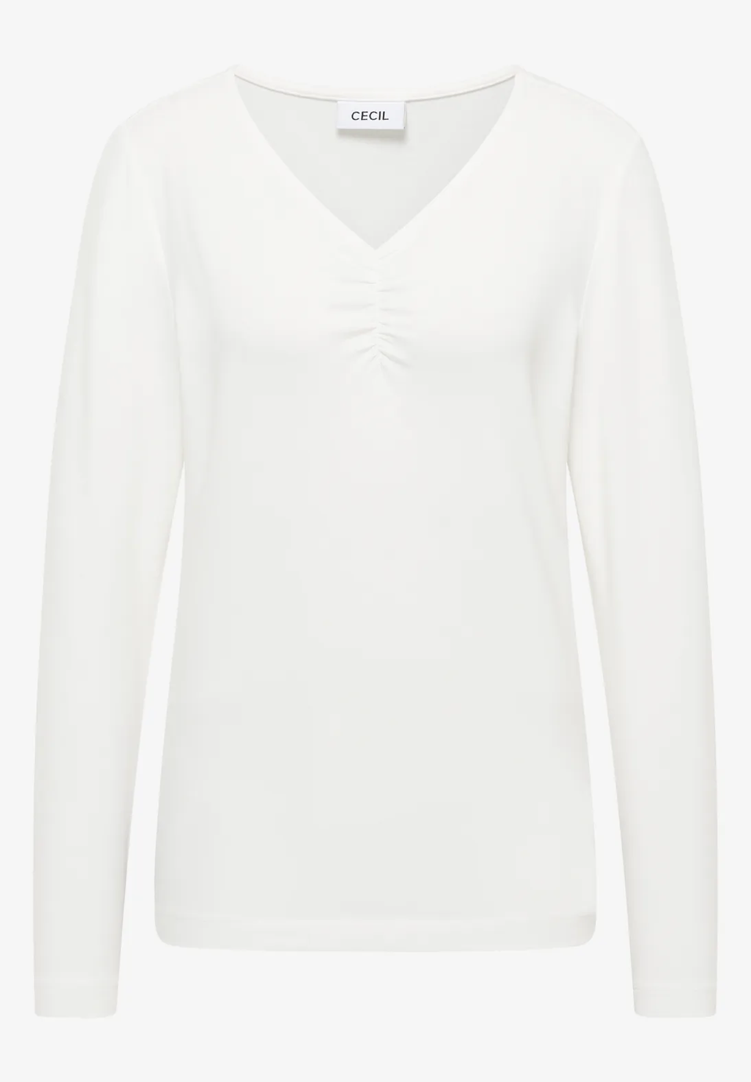 Cecil Basic Shirt with Pleats - Vanilla White