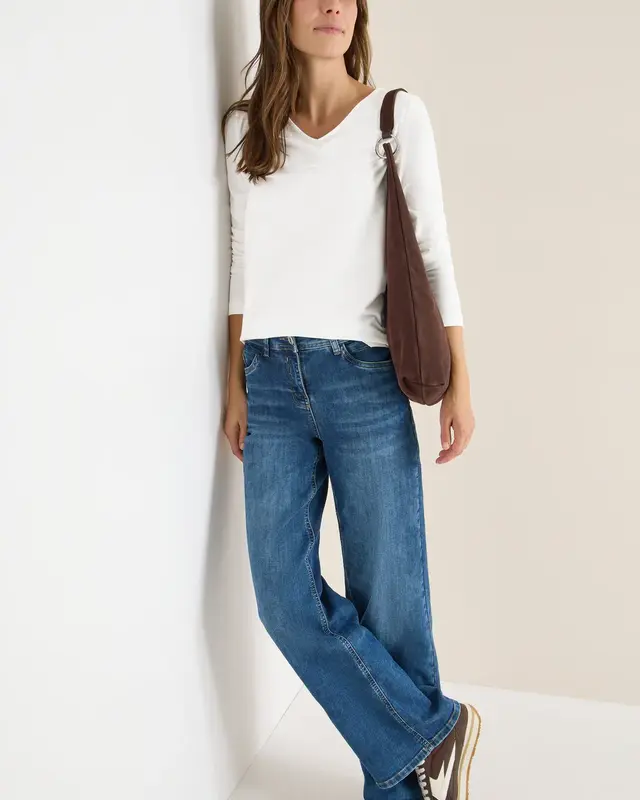 Cecil Basic Shirt mit Raffung - Vanilla White