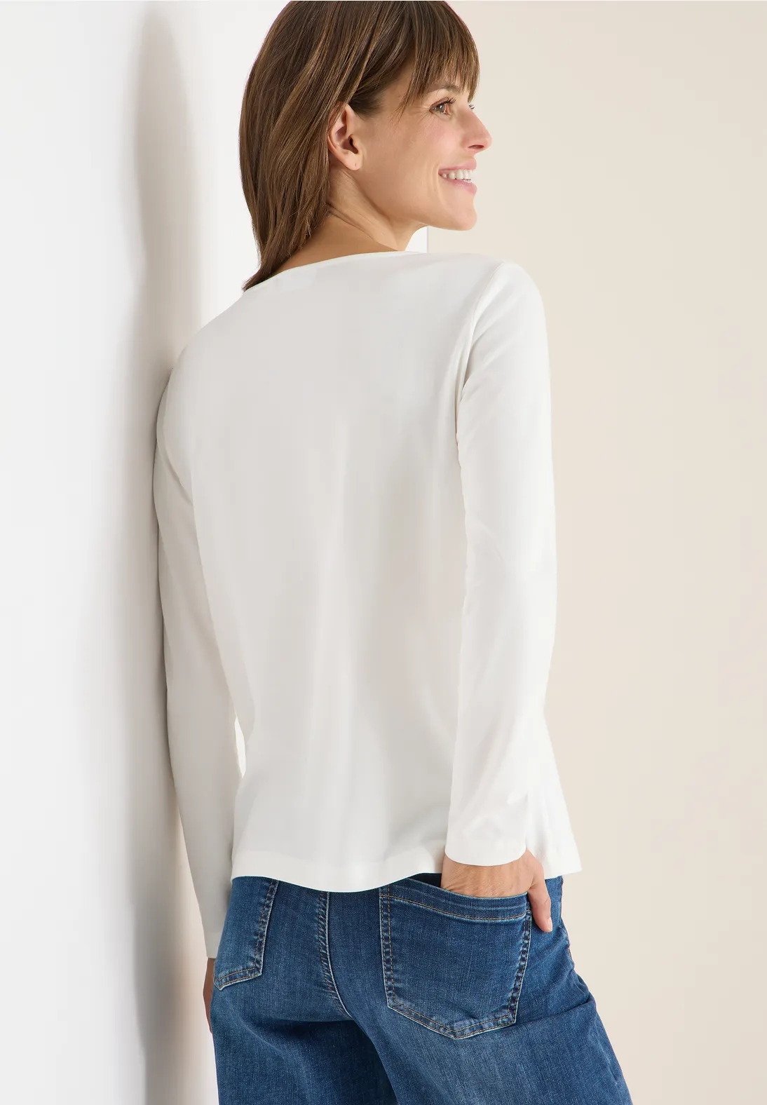 Cecil Basic Shirt with Pleats - Vanilla White