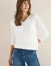 Cecil Basic Shirt with Pleats - Vanilla White