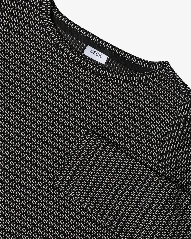 Cecil Shirt mit Struktur - Black