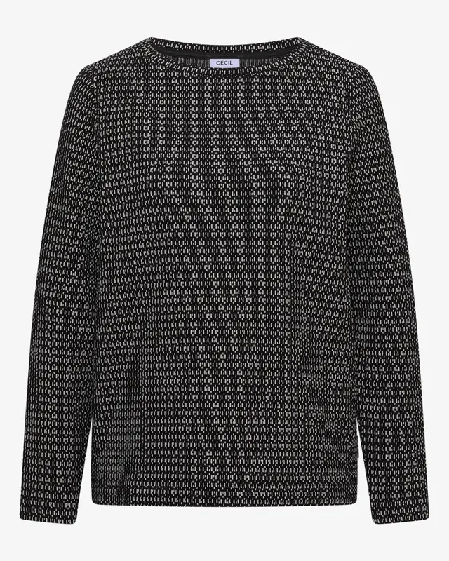 Cecil Shirt with Structure - Black