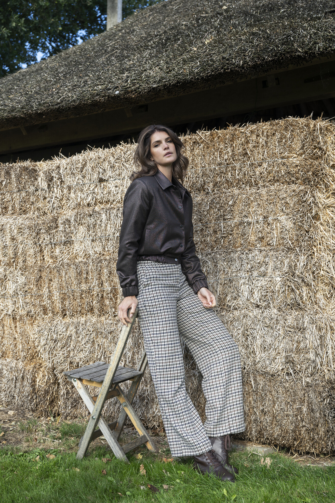 Elvira Collections Broek Maud - Checked Green