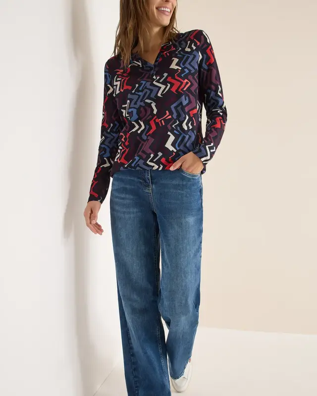 Cecil Printed Shirt - Black Multi