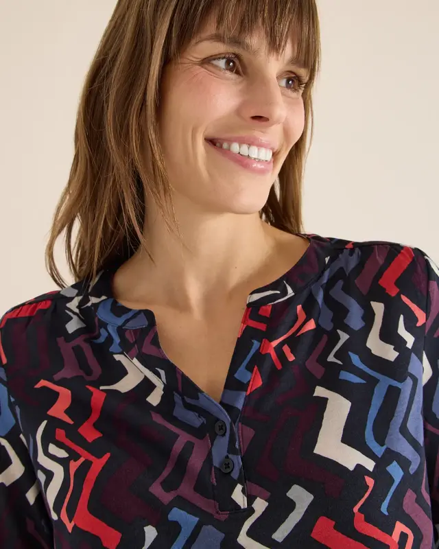 Cecil Gemustertes Tunika-Shirt - Black Multi