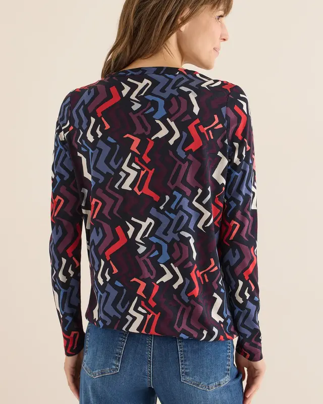 Cecil Gemustertes Tunika-Shirt - Black Multi