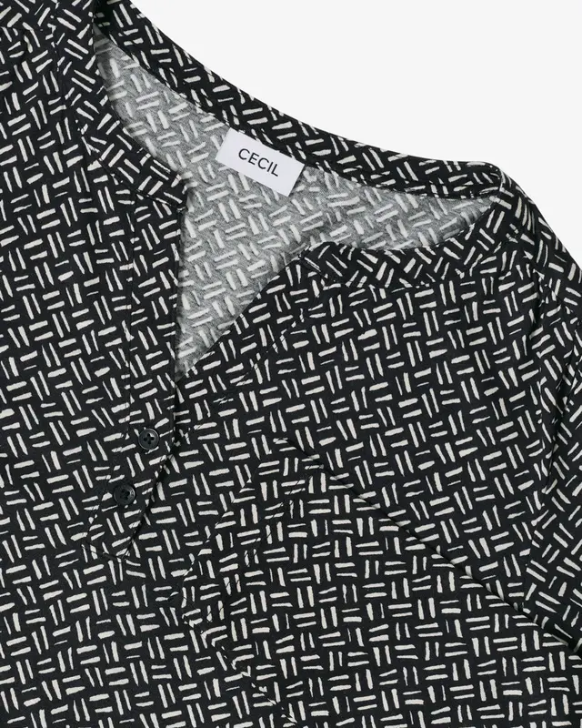 Cecil Gemustertes Tunika-Shirt - Light Greige