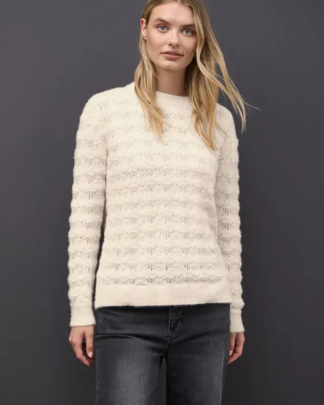 Street One Trui met Pluizige Structuur - Soft Beige