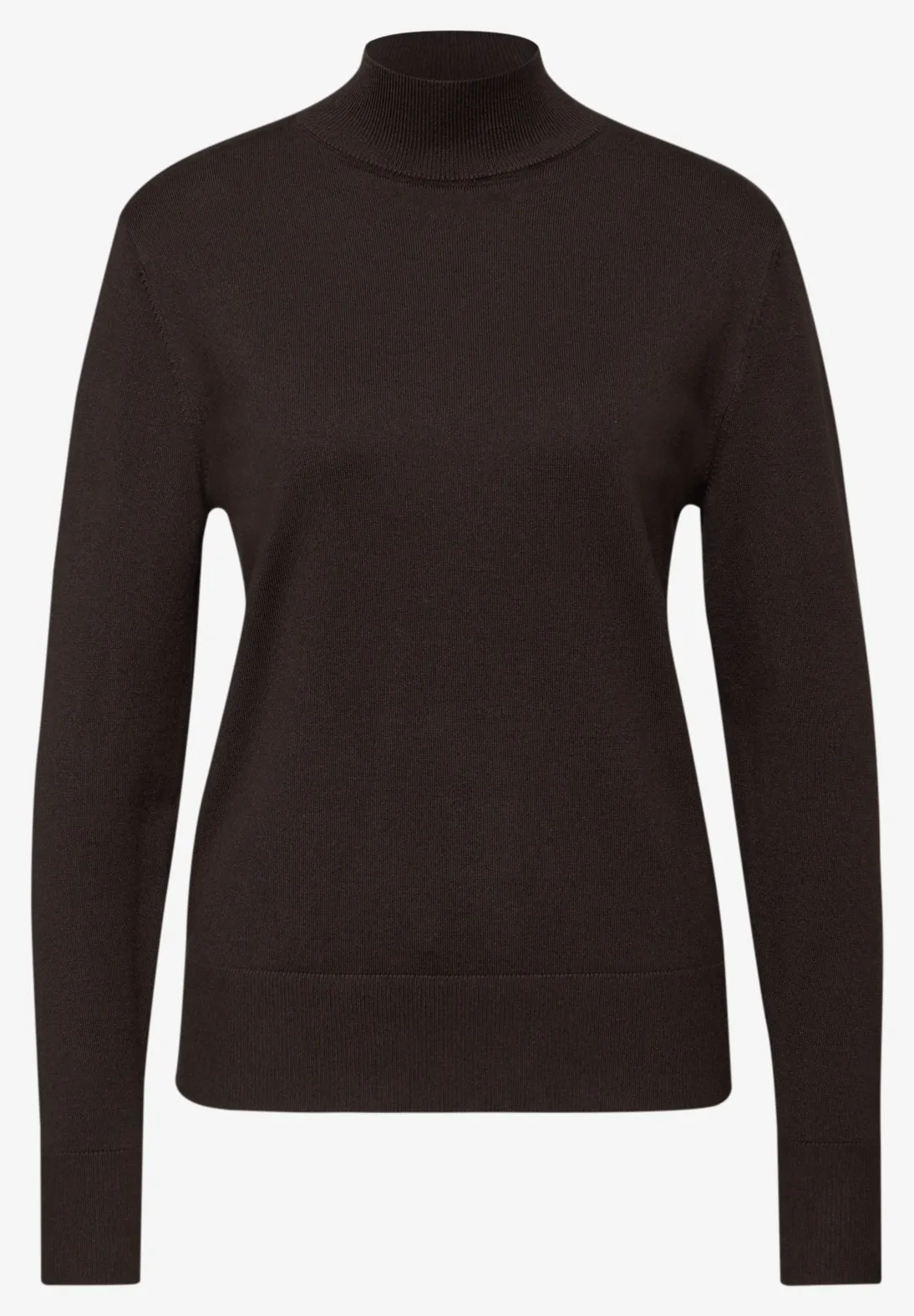Street One Jumper with Turtleneck - Deep Roast Brown
