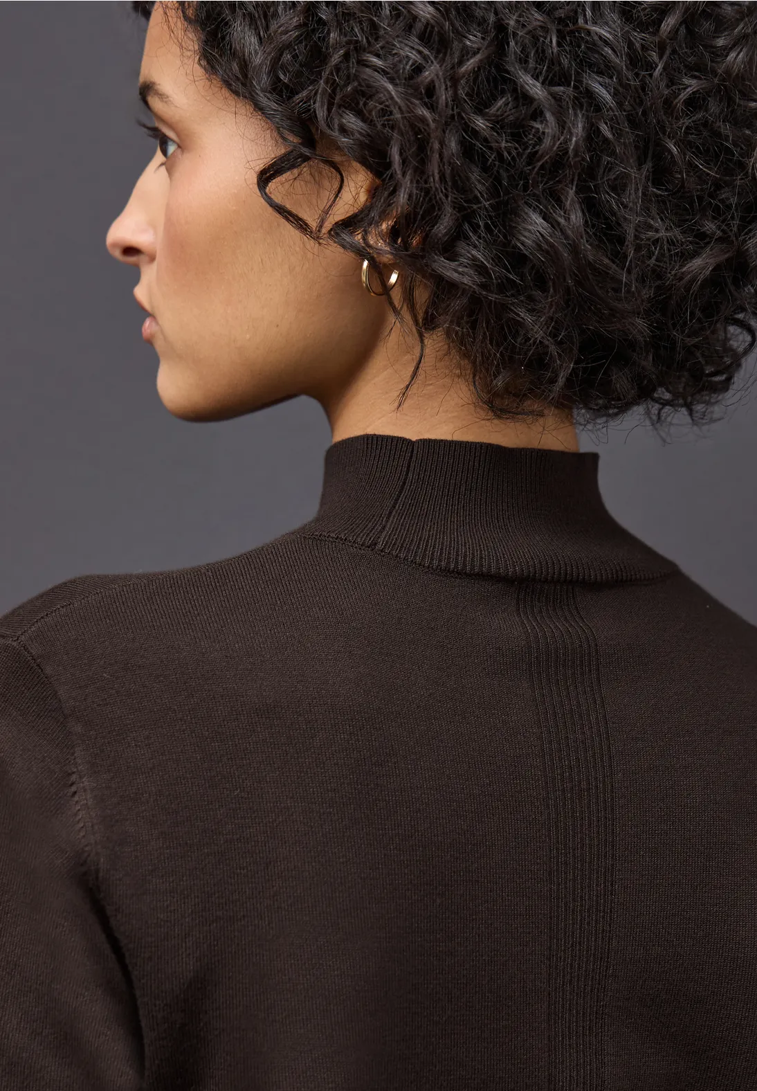 Street One Jumper with Turtleneck - Deep Roast Brown