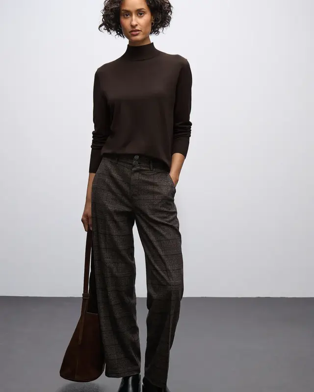 Street One Pullover mit Turtleneck - Deep Roast Brown