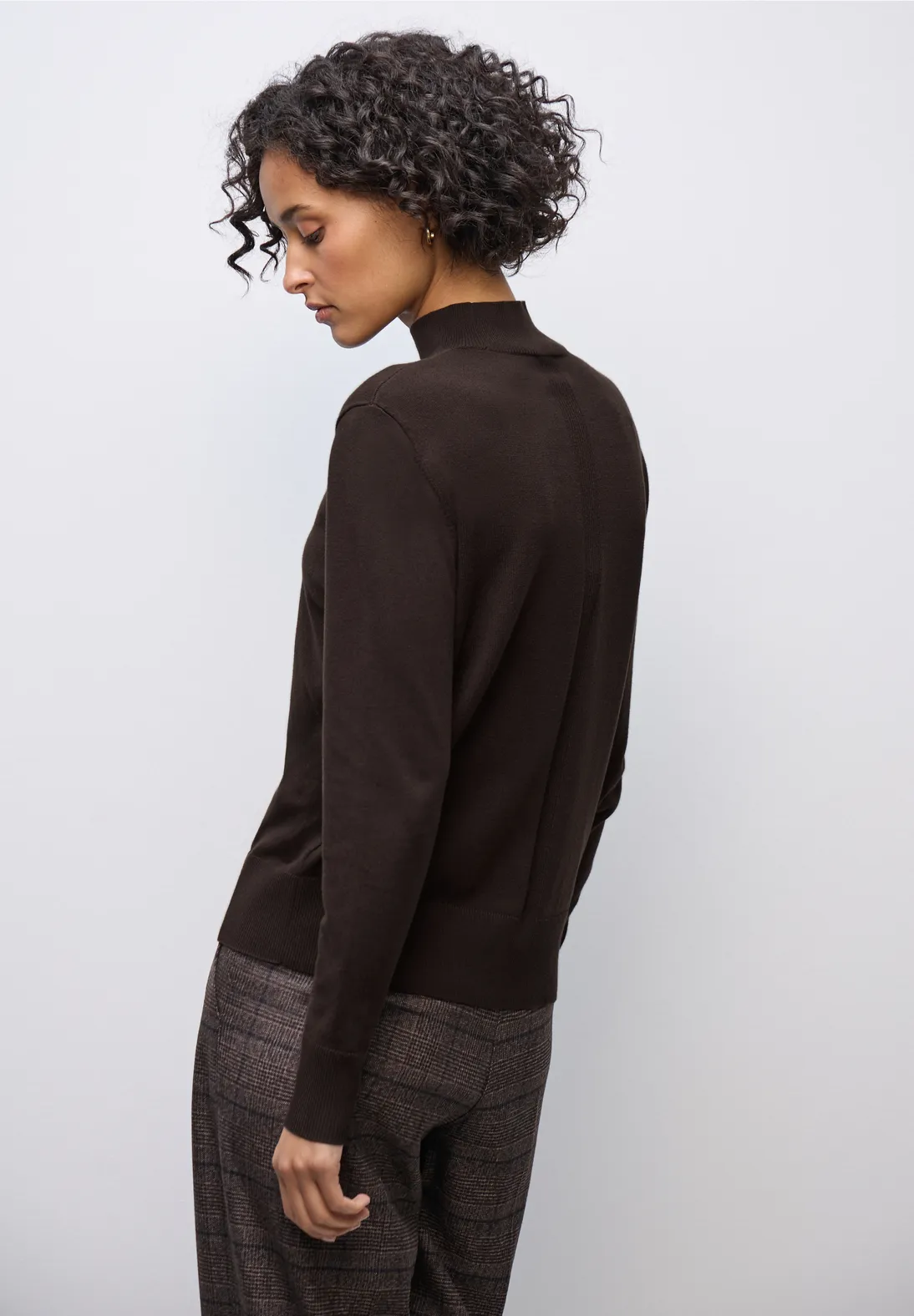 Street One Jumper with Turtleneck - Deep Roast Brown