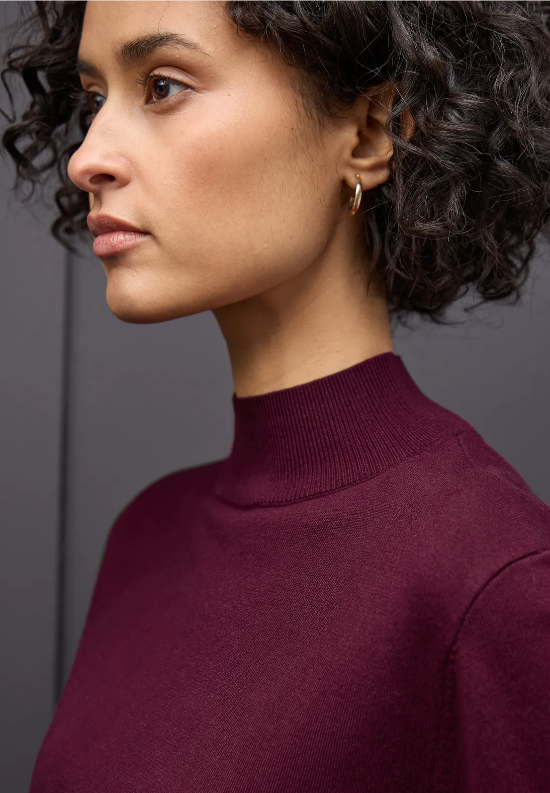 Street One Jumper with Turtleneck - Noble Red