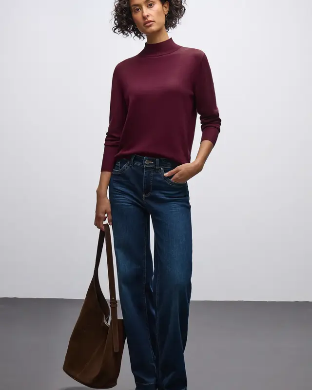 Street One Jumper with Turtleneck - Noble Red