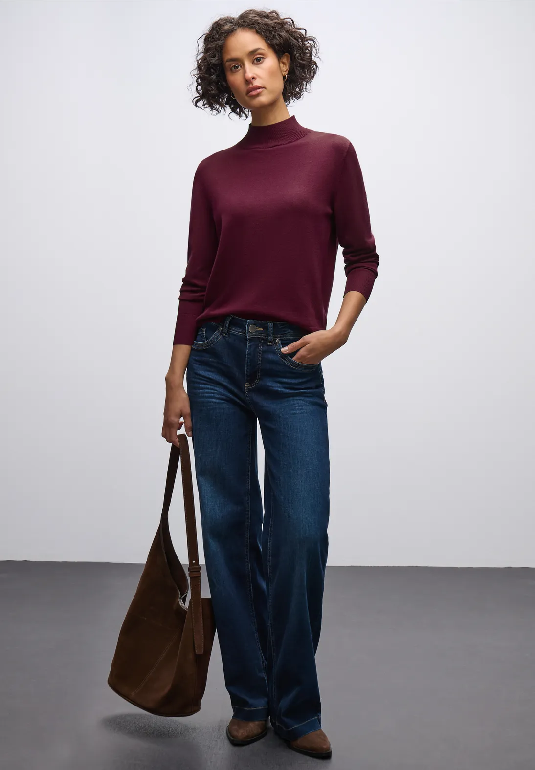 Street One Jumper with Turtleneck - Noble Red