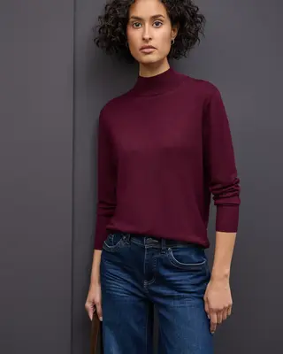 Street One Jumper with Turtleneck - Noble Red
