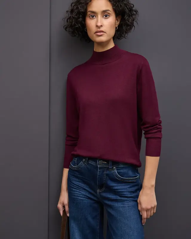 Street One Pullover mit Turtleneck - Noble Red