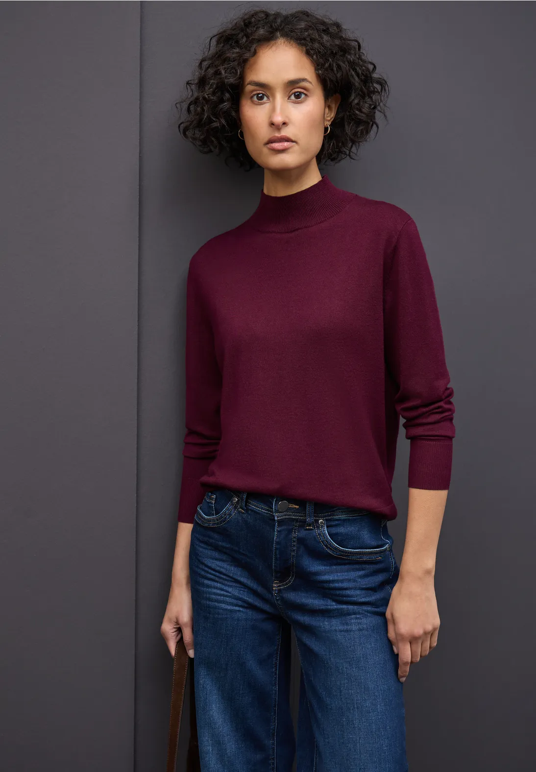 Street One Jumper with Turtleneck - Noble Red