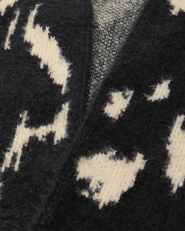 Street One Softer Jacquard Cardigan - Anthra Grey