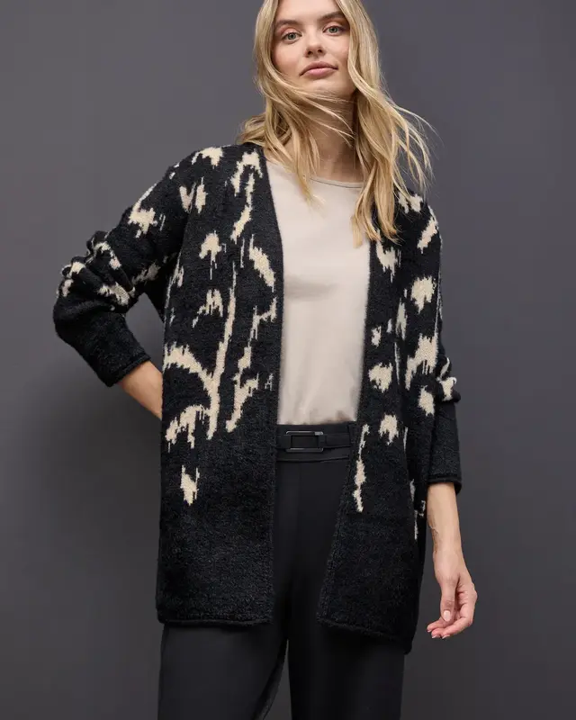 Street One Zacht Jacquard Vest - Anthra Grey