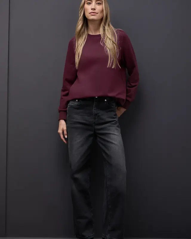 Street One Sweater met Ronde Hals - Noble Red