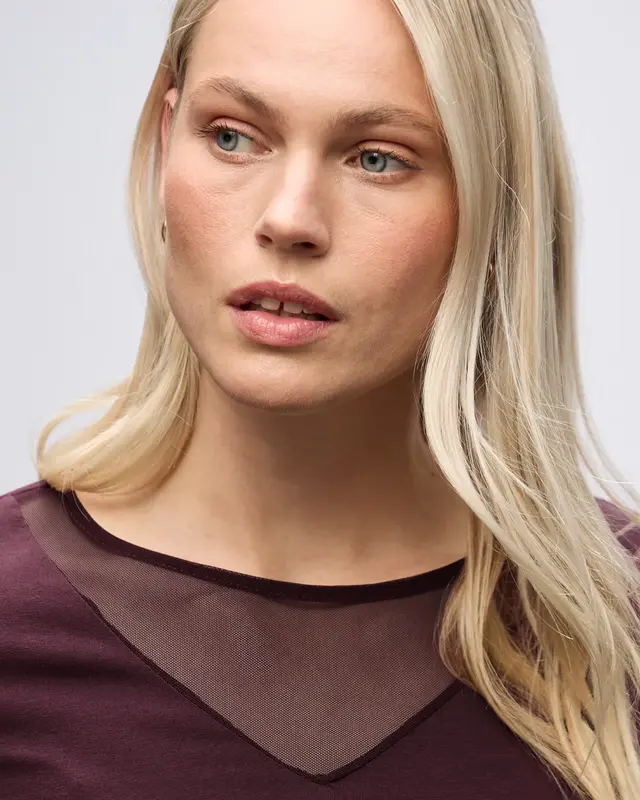 Street One Shirt mit Meshdetails - Jazz Berry