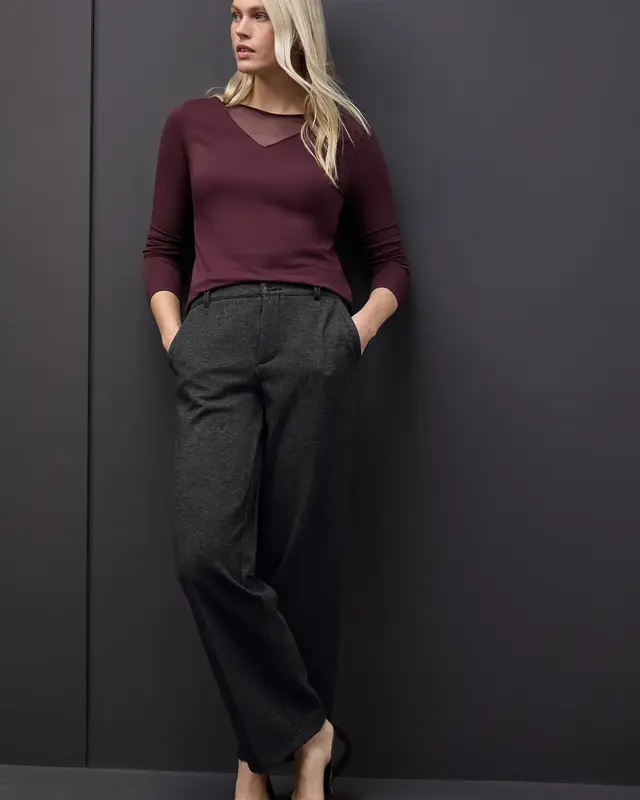 Street One Shirt mit Meshdetails - Jazz Berry