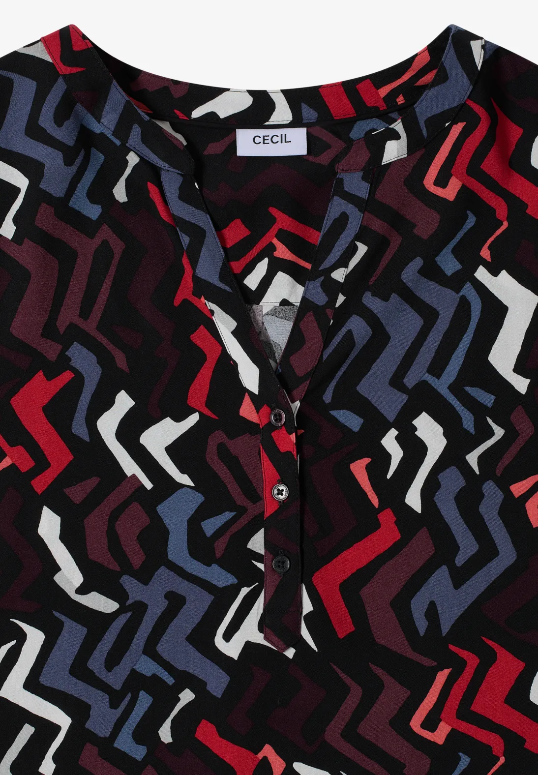 Cecil Blouse met Grafische Print - Black