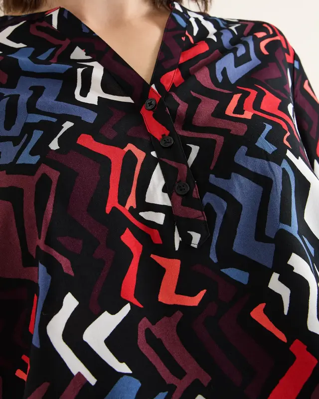 Cecil Bluse mit Grafikmuster - Black