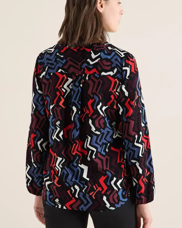 Cecil Bluse mit Grafikmuster - Black