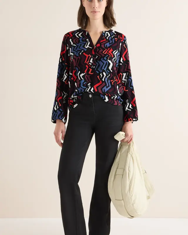 Cecil Bluse mit Grafikmuster - Black