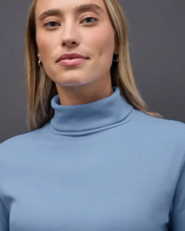 Street One Basic Rollkragen Pullover - Frosted Blue