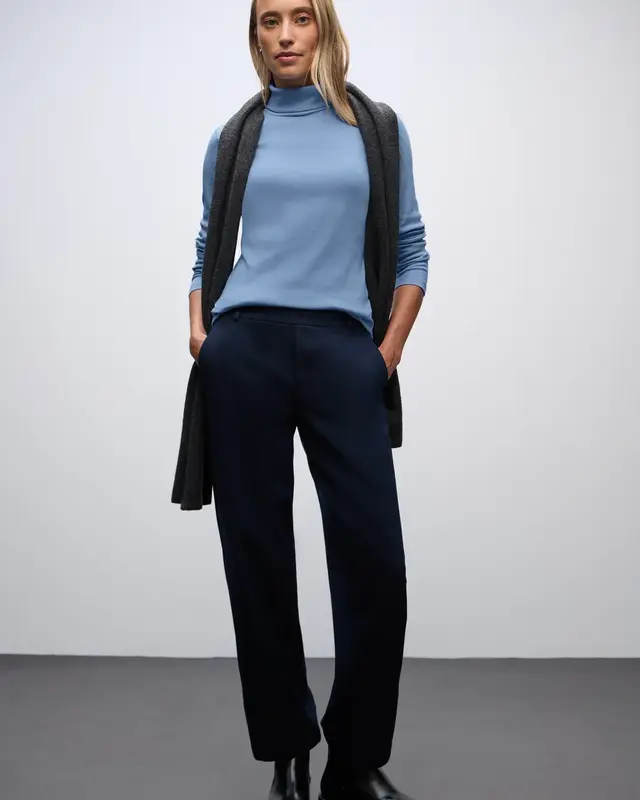 Street One Basic Rollkragen Pullover - Frosted Blue