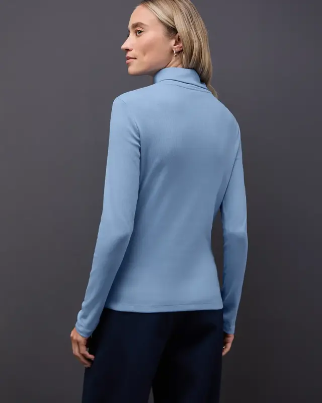 Street One Basic Turtleneck Jumper - Frosted Blue