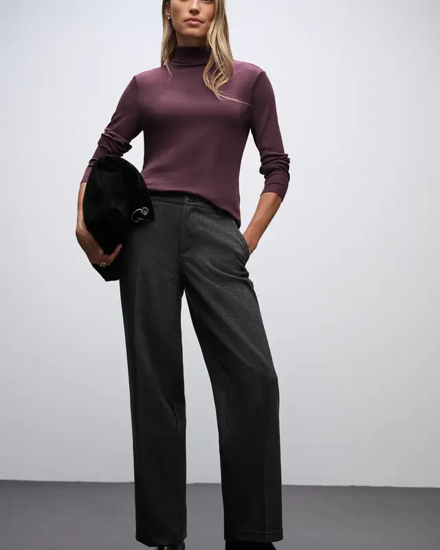 Street One Basic Rollkragen Pullover - Jazz Berry