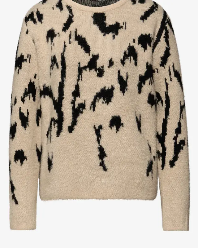 Street One Weicher Jacquard Pullover - Sanded Beige