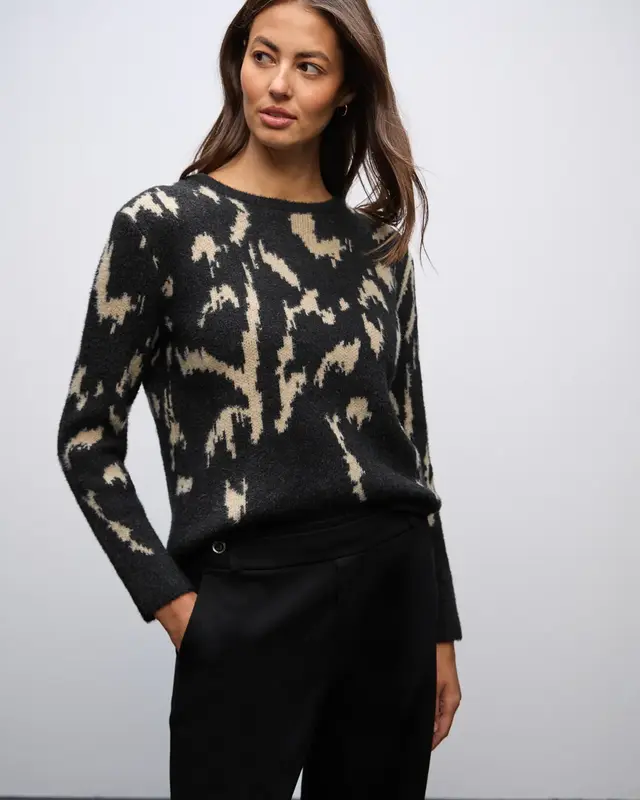 Street One Soft Jacquard Pullover - Anthra Grey