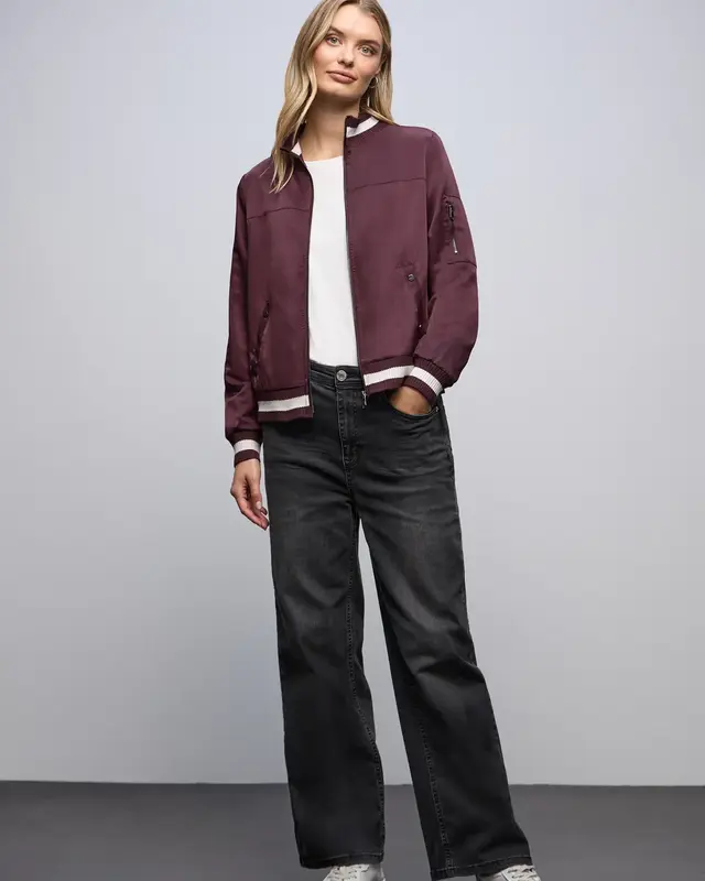 Street One Blouson with Collegedetails - Jazz Berry