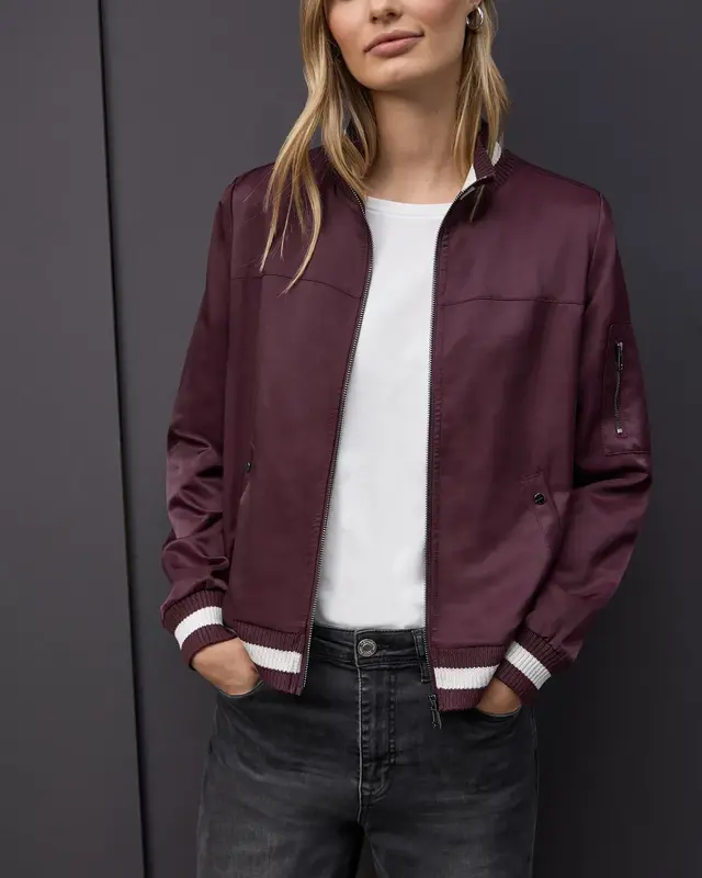 Street One Blouson with Collegedetails - Jazz Berry