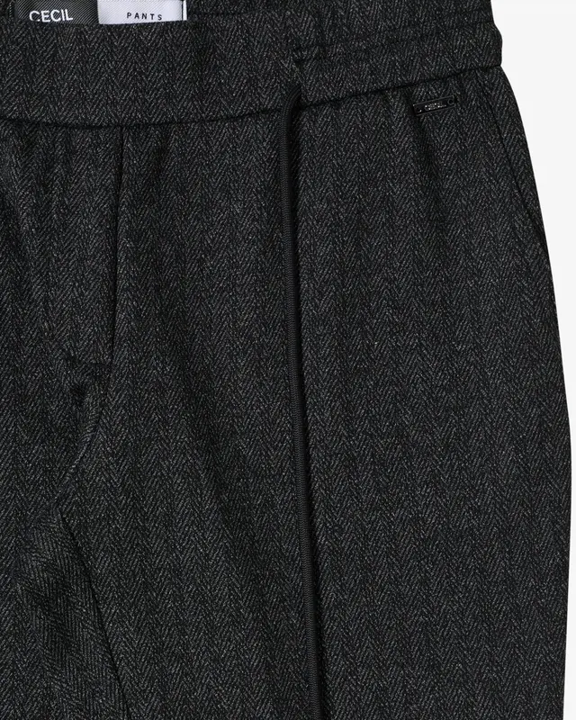Cecil Casual Fit Hose Tracey - Black