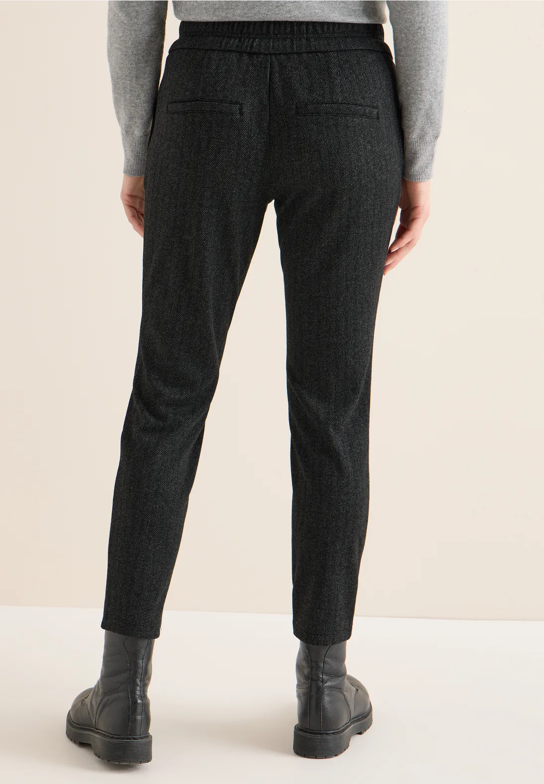 CECIL Casual Broek Tracey Black Zwart Cotton Blues CECIL Casual Broek Tracey Black Zwart Cotton Blues