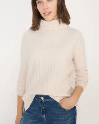 Cecil Struktur Pullover - Light Greige