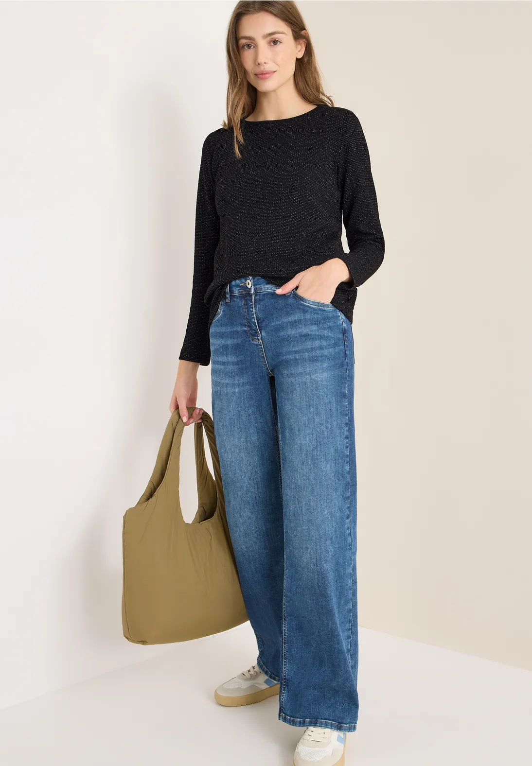 Cecil Shirt met Structuur - Black