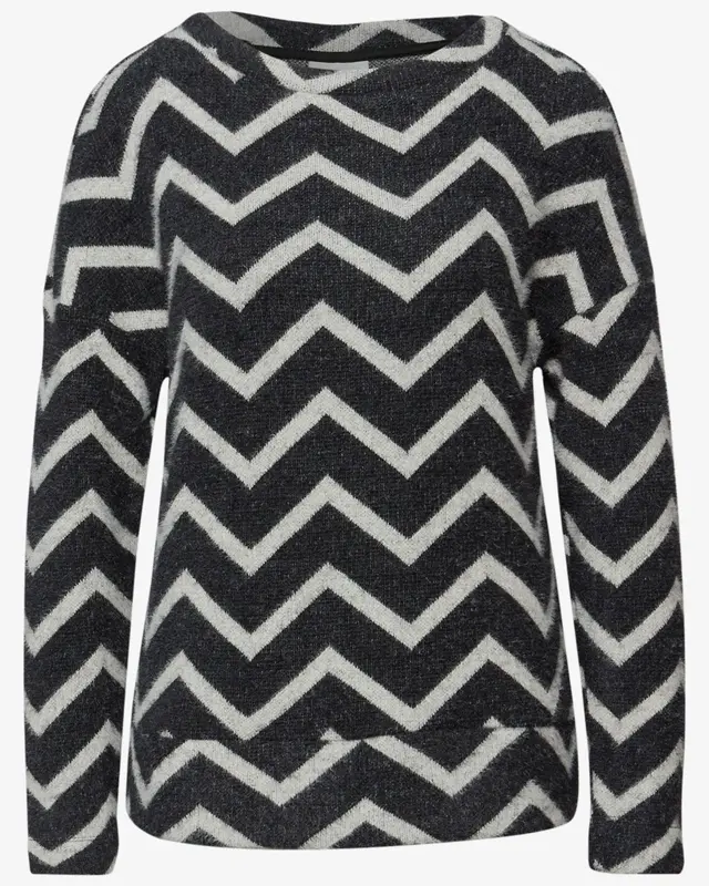 Street One Flauschiges Shirt - Black